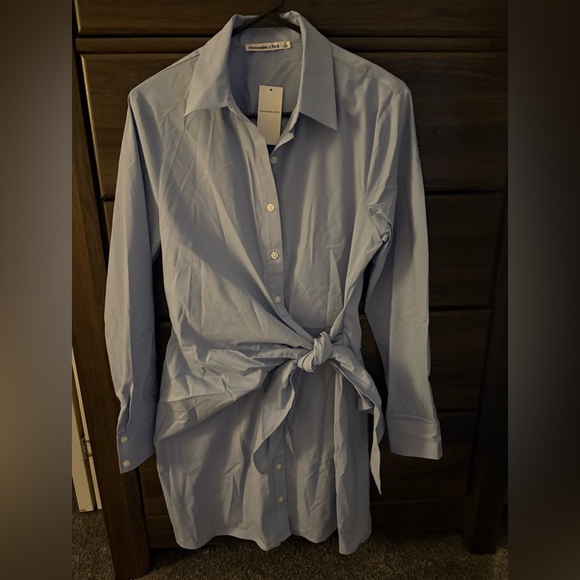 Abercrombie & Fitch long sleeve wrap shirt dress - Picture 3 of 6